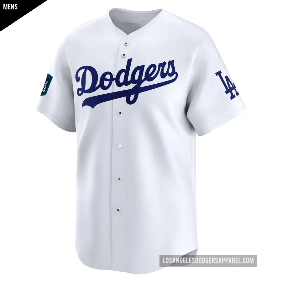Men&#039;s Los Angeles Dodgers &#65283;12 Jeff Kent Replica White 2024 World Tour Seoul Series Home Jersey