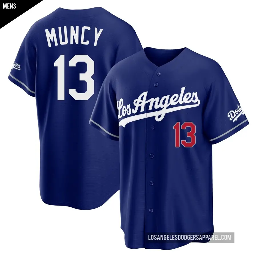 Men's Los Angeles Dodgers ＃13 Max Muncy Limited Royal Alternate Stadium Jersey