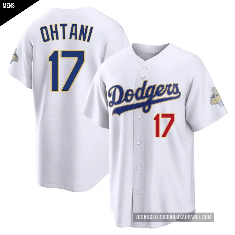 Men's Los Angeles Dodgers ＃17 Shohei Ohtani Limited Gold White 2026 Collection Stadium Jersey