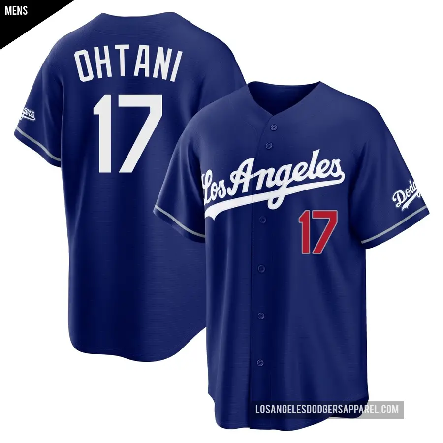 Men's Los Angeles Dodgers ＃17 Shohei Ohtani Limited Royal Alternate Stadium Jersey