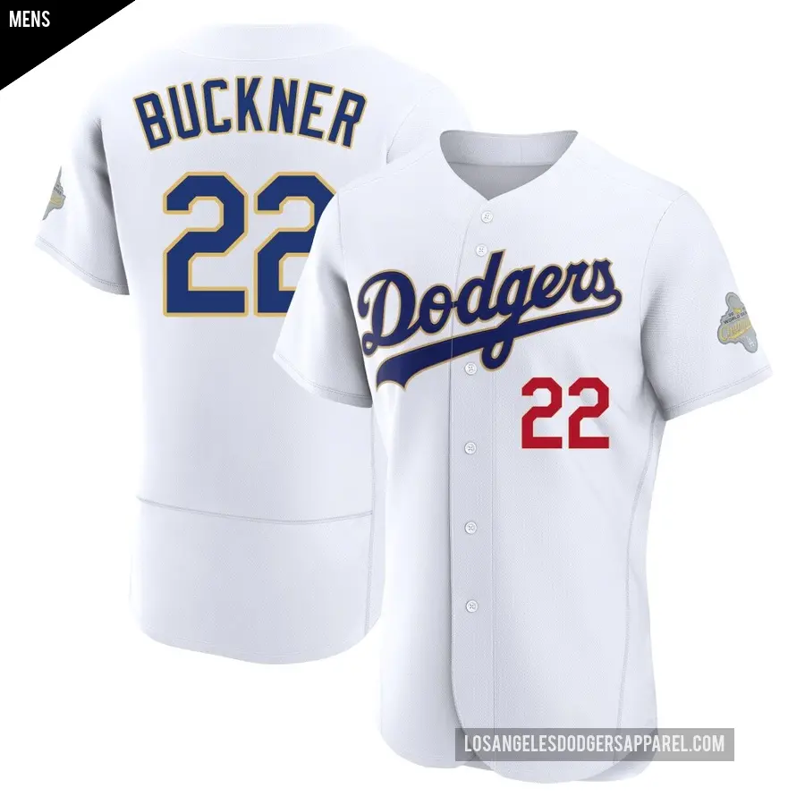Men's Los Angeles Dodgers ＃22 Bill Buckner Authentic Gold White 2026 Collection Jersey