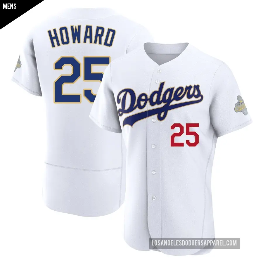 Men's Los Angeles Dodgers ＃25 Frank Howard Authentic Gold White 2026 Collection Jersey