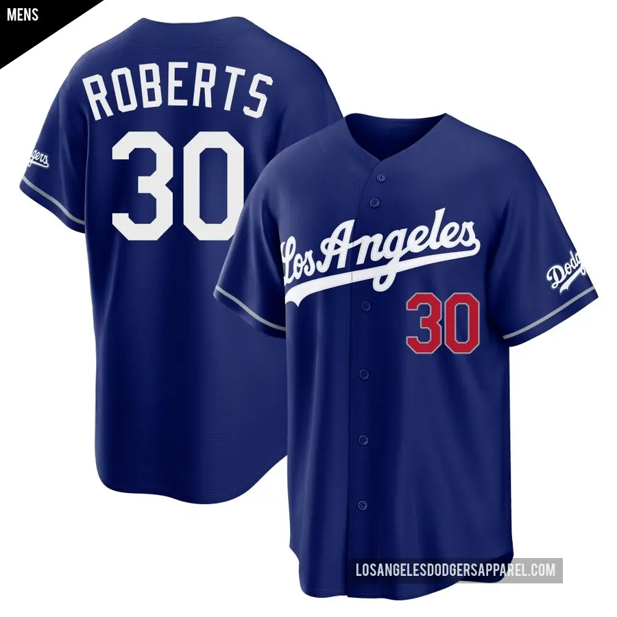 Men's Los Angeles Dodgers ＃30 Dave Roberts Limited Royal Alternate Stadium Jersey