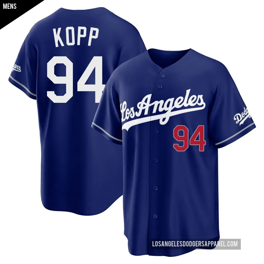 Men's Los Angeles Dodgers ＃94 Ronan Kopp Limited Royal Alternate Stadium Jersey