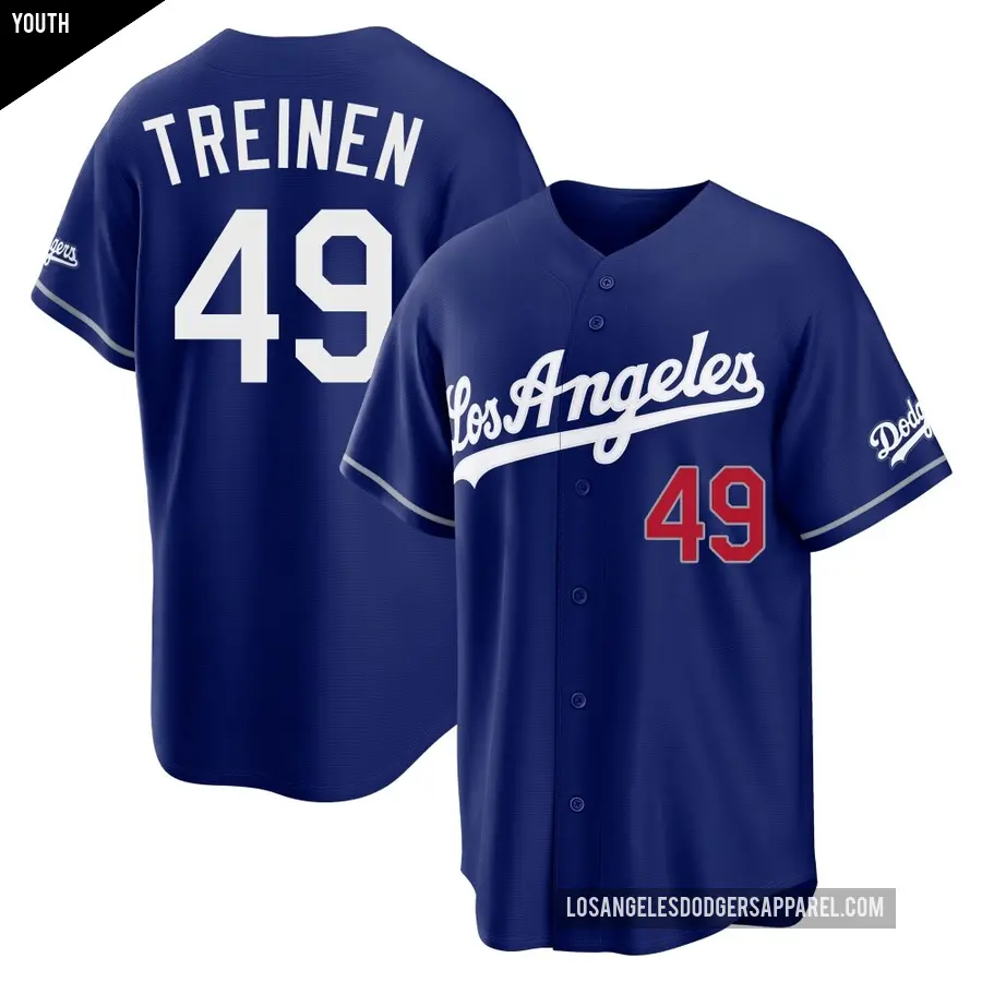 Youth Los Angeles Dodgers ＃49 Blake Treinen Limited Royal Alternate Stadium Jersey