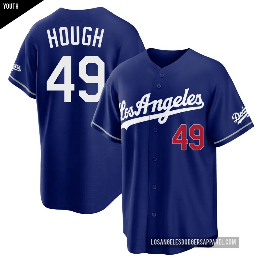 Youth Los Angeles Dodgers ＃49 Charlie Hough Limited Royal Alternate Stadium Jersey