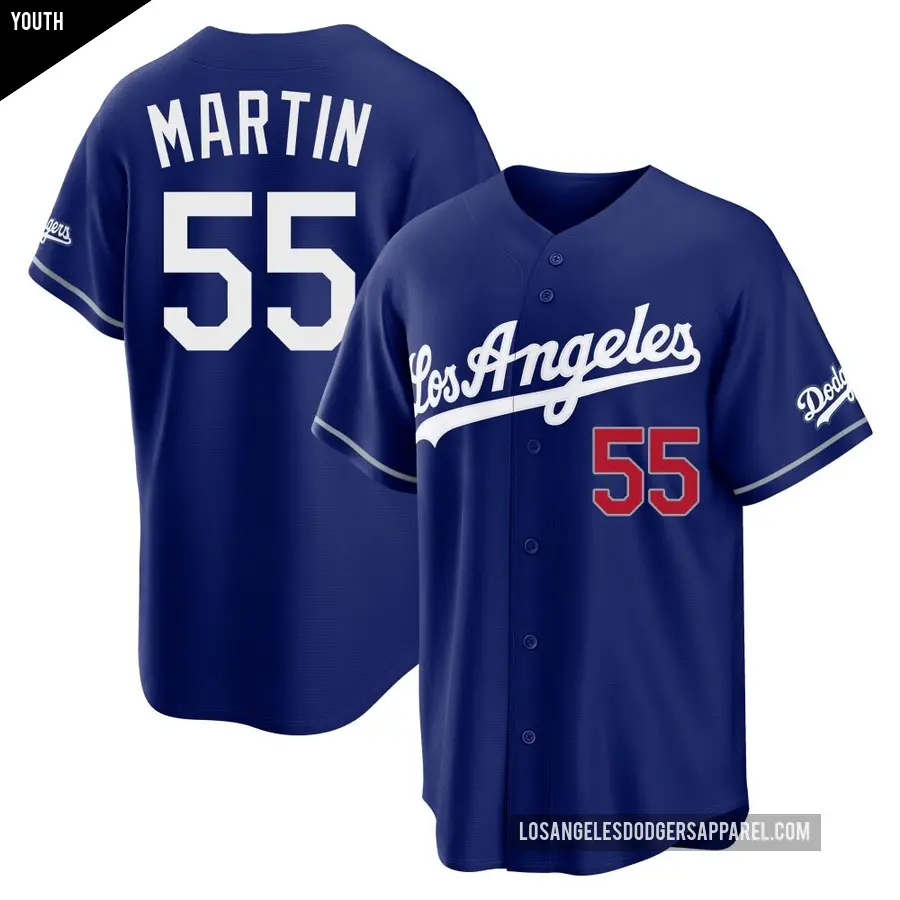 Youth Los Angeles Dodgers ＃55 Russell Martin Limited Royal Alternate Stadium Jersey