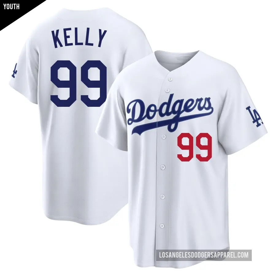 Youth Los Angeles Dodgers ＃99 Joe Kelly Limited White Home Stadium Jersey